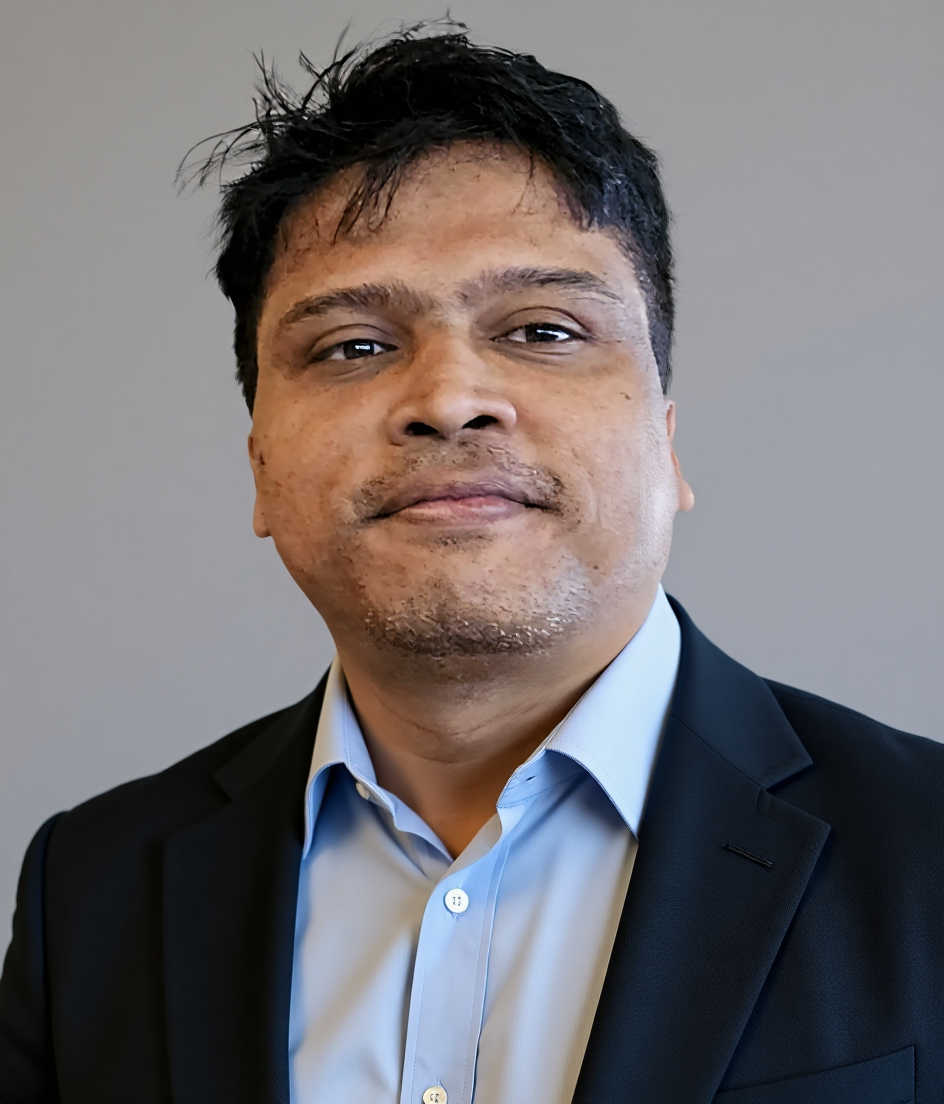 LinkedIn-grade headshot · soft key light
